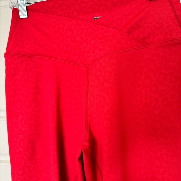 Zyia Active Scrunchie Red‎ Leopard Leggings Size 8/10 Light N Tight High Waist - Picture 5 of 10